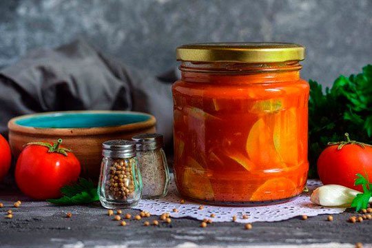 кабачки на зиму в томатной пасте